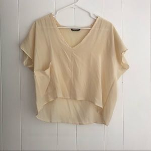 Ali Golden silk pocket top